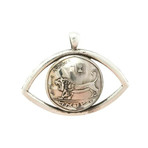 Israel Lion in Eye Coin Necklace
