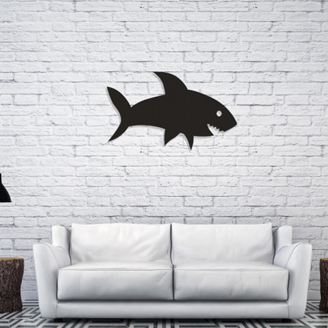 Happy Shark (16"W x 24"H x 1"D)