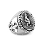 Kokopelli Coin Medallion Ring (5)