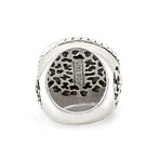 Hamsa Medallion + Fleur de Lis Ring (5)