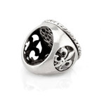 Hamsa Medallion + Fleur de Lis Ring (5)