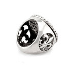 White Lily + Fleur de Lis Ring (6)