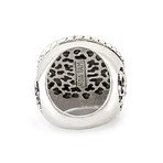 White Lily + Fleur de Lis Ring (6)