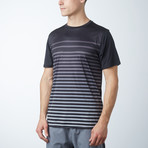 Fade Striped Shirt // Black + Gray (XL)