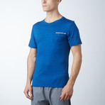 V-Neck Jersey Short Sleeve Tee // Blue (M)