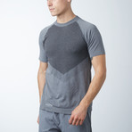 Mesh Panel Short Sleeve T-Shirt // Medium Gray (M)