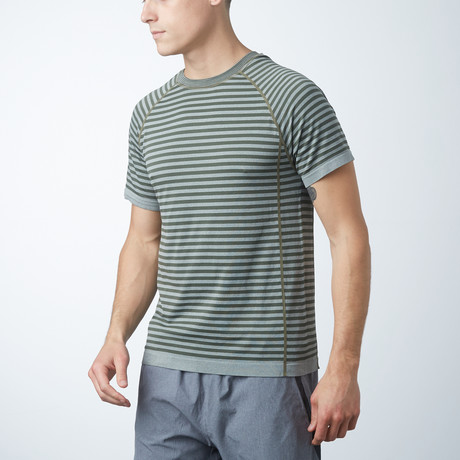 Army Striped Illusion Tee // Green (XS)