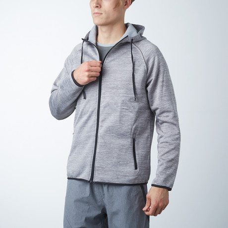 Sweat Wicking Zip Hoodie // Gray (XS)