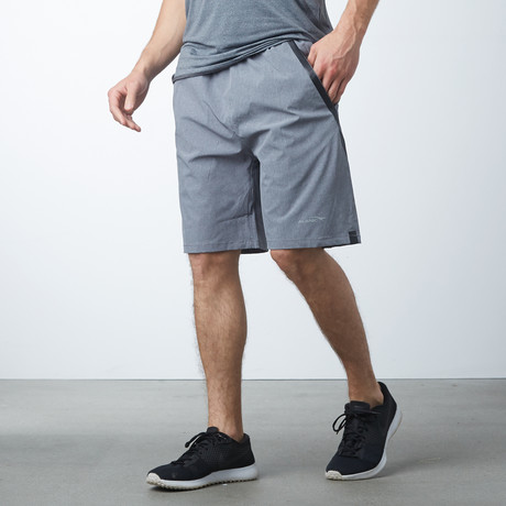 Light Gray Slick Shorts // Gray (M)