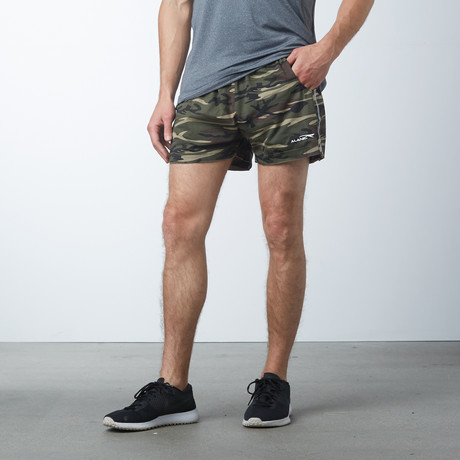 Lightweight Low Cut Shorts // Camo Green (XS)