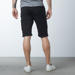 Denim Moto Shorts // Black (32)
