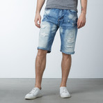 Distressed Denim Shorts // Light Blue (30)