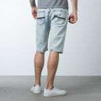 Denim Bleached Shorts // Light Blue (30)