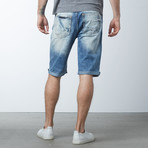 Distressed Denim Shorts // Light Blue (30)