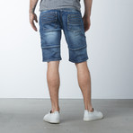 Denim Moto Shorts // Light Blue (32)