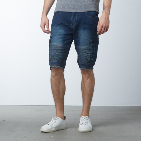 Denim Cargo Shorts // Indigo (30)