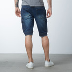 Denim Cargo Shorts // Indigo (38)