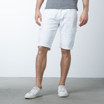 Denim Cargo Shorts // White (30)