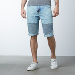 Moto Cuffed Jean Short // Indigo (32)