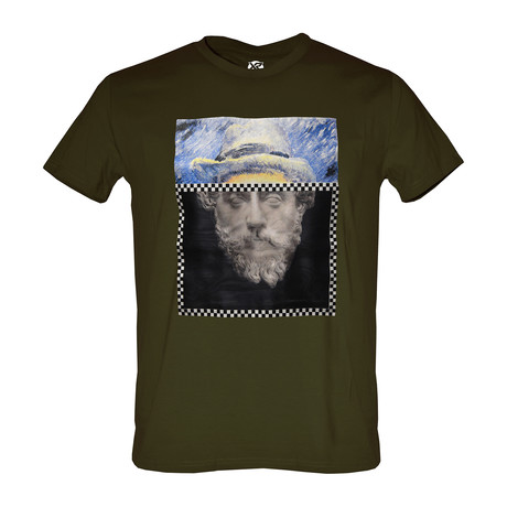 Hologram Statue Men's T-Shirt // Olive (S)