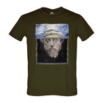 Hologram Statue Men's T-Shirt // Olive (XL)