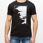 Abstract Mesh T-Shirt // Black (XL)