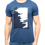 Abstract Mesh T-Shirt // Dark Denim (M)
