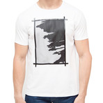 Abstract Mesh T-Shirt // White (XL)