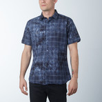 Linear Short Sleeve Shirt // D Gray (XL)