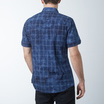 Linear Short Sleeve Shirt // Navy (M)
