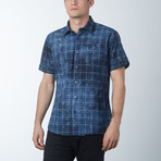 Linear Short Sleeve Shirt // Teal (L)