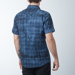 Linear Short Sleeve Shirt // Teal (S)