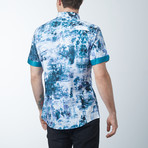 Warning 2 Short Sleeve Shirt // Turquoise (L)