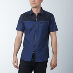 The Barber Short Sleeve Shirt // Navy (XL)