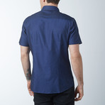 The Barber Short Sleeve Shirt // Navy (L)