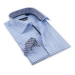 Button-Up Shirt // Blue + Navy (3XL)
