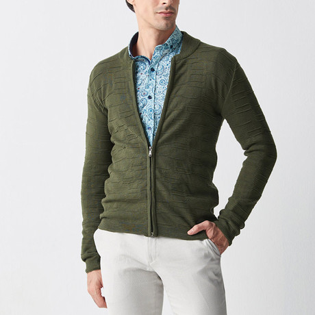 Tricot Cardigan // Olive (S)
