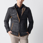 Quilted Mont Jacket // Black +Brown (Euro: 58)