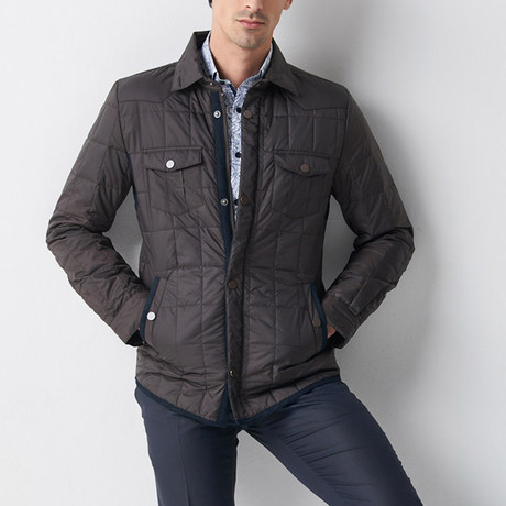Quilted Mont Jacket // Black + Navy (Euro: 46)
