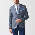 Plaid Blazer // Indigo + Gray (Euro: 46)