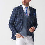 Plaid Blazer // Dark Blue (Euro: 46)