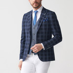 Plaid Blazer // Dark Blue (Euro: 46)