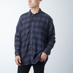 Plaid Parson Box Shirt // Azurite (XL)