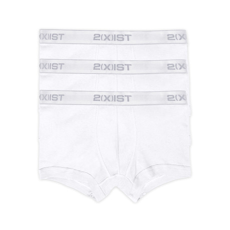 Essential Cotton No Show Trunk // White // 3-Pack (S)