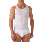 Essential Cotton Tank Top// White // 3-Pack (M)