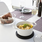 Tower // Round Trivet (White)