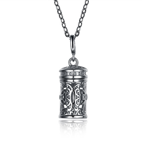 Bohemian Filigree Cylinder Necklace
