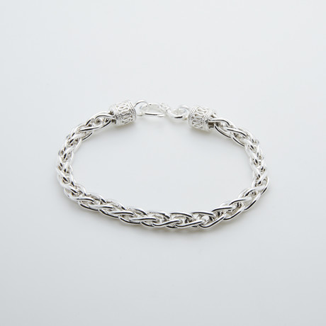 925 Sterling Silver Spiga Link Bracelet
