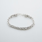 925 Sterling Silver Spiga Link Bracelet