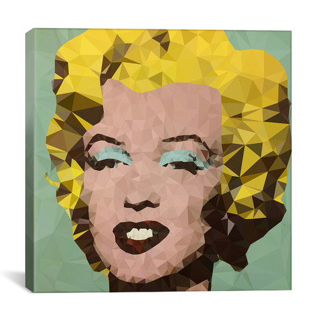Turquoise Marilyn Derezzed // 5by5collective (18"L x 18"W x 0.75"D)